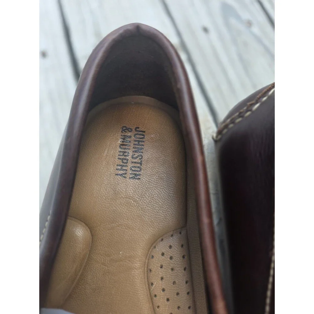 Men's Johnston & Murphy Brown Driving Shoes/Loafers Size 10M - Picture 3 of 7